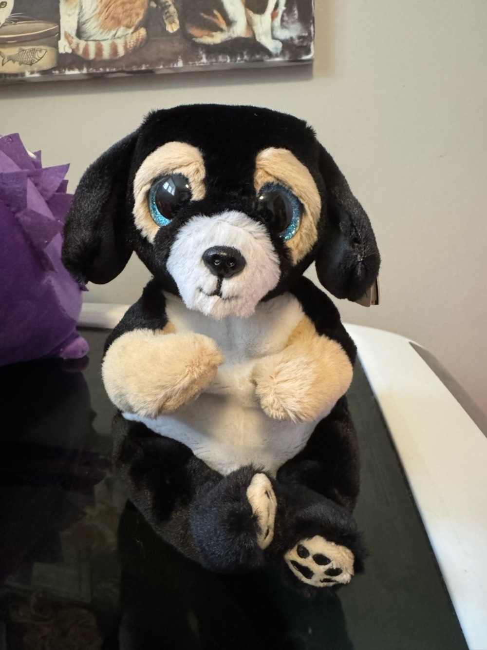 Ranger Ty Black & Cream Beagle Puppy Dog Plush - Soft Collectible